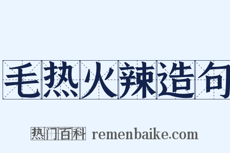 毛热火辣造句是什么意思的图片